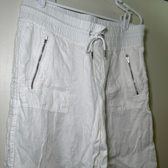 Athleta White Cabo Linen Wide Leg Pants - Picture 3 of 7
